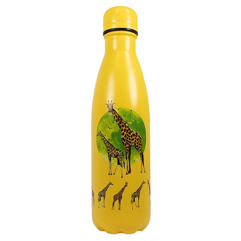  ديلوكس بايز NatureVac Giraffe - زجاجة مياه معزولة حرارياً من الفولاذ المقاوم للصدأ سعة 17 أونصة - يبقى المشروب ساخنًا لمدة 12 ساعة وباردًا لمدة 24 ساعة زجاجة مياه مانعة للتسرب لصالة الألعاب الرياضية والسفر والمدرسة الرياضية - Image 2